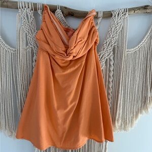 Orange Draped Top